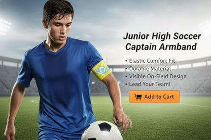 DQL Captain arm Bands for Soccer Kids Soccer Captain Armband Youth Teen Team Sports Equipment, Teenager Captains arm Bands Pack of 4