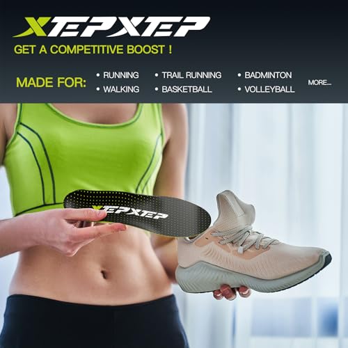 2026 Sport Carbon Fiber Performance Insoles –Customized Inserts, Non-Cleated Shoes–Basketball, Volleyball, Racquet Sports, Running & More–Run Faster, Jump Higher, Recover Quicker, Protect from Injury - size: MEN 4-4 1/2 | WOMEN 5-5 1/2--235mm