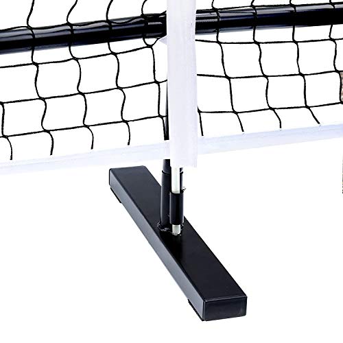 Amazin' Aces Portable Pickleball Net | Regulation Size, White Metal Frame with Tension Strap Net & Carry Bag for Easy Carry