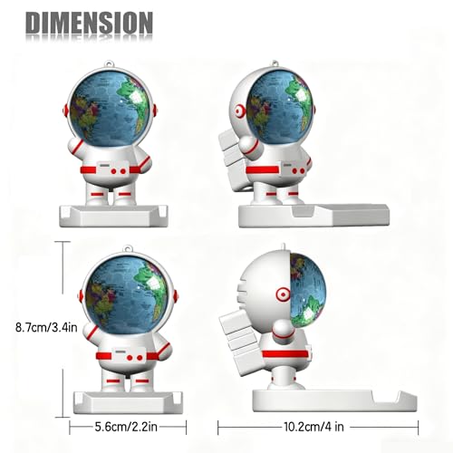 Astronaut Golf Tee Holder and Phone Stand, Includes 2 Golf Tees, Golf Ball Holder with Carabiner, Fun Golf Accessories for Men and Women, Stylish Golf Bag Accessory and Golf Gift