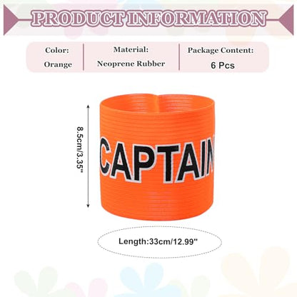 Soccer Captain, Soccer Captain Armband Elastic Adjustable Leader Armband Team - color: Orange