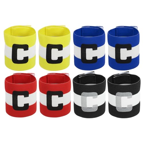MECCANIXITY Soccer Captain Armband, Captain Arm Bands for Soccer Elastic Captain C Arm Band Sports Captain Armbands for Football Team Training Youth & Adult - color: Yellow/Red/Black/Blue