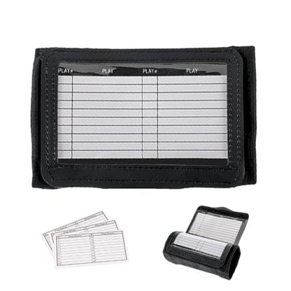 DD QB Playbook Wristband Youth and Adult Size - Black Football Quarterback Play Wristbands - Wrist Coach for All Sports with 3 Compartments