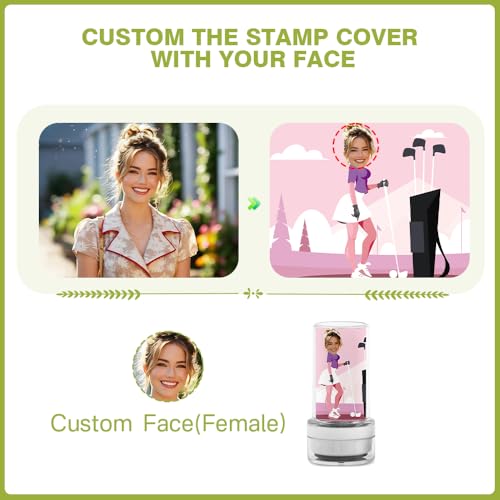 Custom Golf Ball Stamps with Personalized Name Graphics, Reusable Golf Ball Waterproof Marking Tool - color: Lady