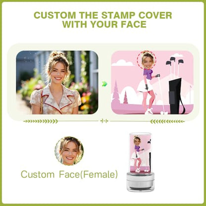 Custom Golf Ball Stamps with Personalized Name Graphics, Reusable Golf Ball Waterproof Marking Tool - color: Lady