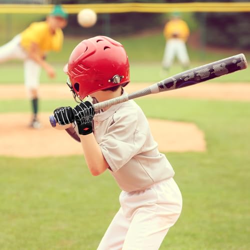 Youth Baseball & Softball Batting Gloves for Kids with Super Grip Fit - color: Spider Black, size: Youth XL(6.5in-7in)