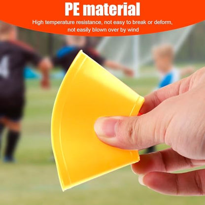 Fifizz 4 Pack Soccer Cones for Sports Training, Football, Soccer, Basketball, Coaching, Practice Equipment, 2 Yellow& 2 Orange，F001