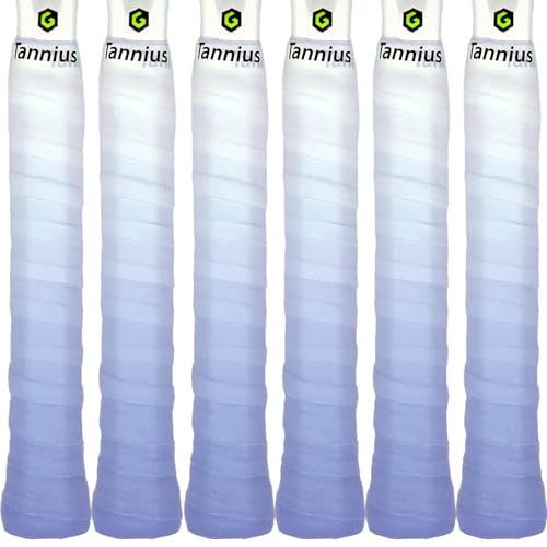 Tacky Tennis Racket Grip Tape, 6 Pack Tennis Grips, Absorbent and Enhanced Tennis Racquet Overgrip Tape（Gradient Color - color: Purple