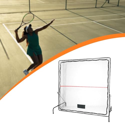 Tennis Rebounder Net 206x105x200cm (81x41x79in), Solo Practice Rebound Wall for Backyard, Park, School, Gym - Waterproof Iron Frame & PP Net