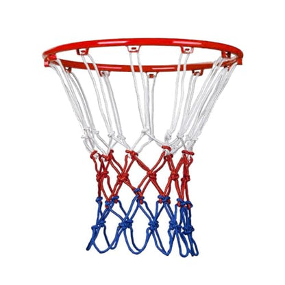 Basketball Net Replacement – Heavy Duty All-Weather Anti-Whip Basketball Hoop Net, 12 Loops, Fits Standard Indoor & Outdoor Rims,Basketball Accessories, Rim Not Included - size: 1 PC, style: blue red