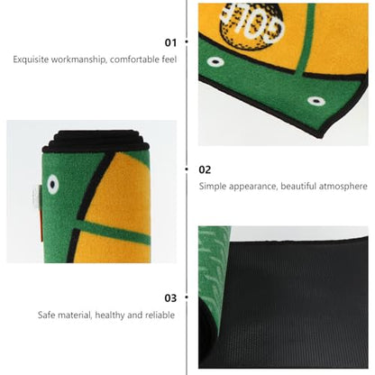 VALICLUD Golf Putting Mat Indoor Practice Blanket with Artificial Turf Surface, Putter Training Tool for Office and Home Use, Non-Slip Green Carpet for Golfers and Beginners