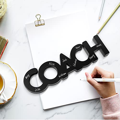 Amyhill 9 Pcs 2026 Graduation Gifts for Coach Football Soccer Coaches Gifts Thank You Coach Wood Sign Whistle Stainless Steel Whistle with Rope White Marker Pen for Men Women Sports Graduation Gift