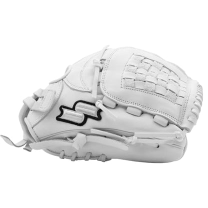 SSK FP5 Fastpitch Softball Glove – Infield - Outfield - Pitcher – 11.5”-11.75”-12”-12.25”-12.5”-12.75”-13”– Right & Left Hand Throw - color: White - Basket Web, size: 11.5" - Left Hand Throw