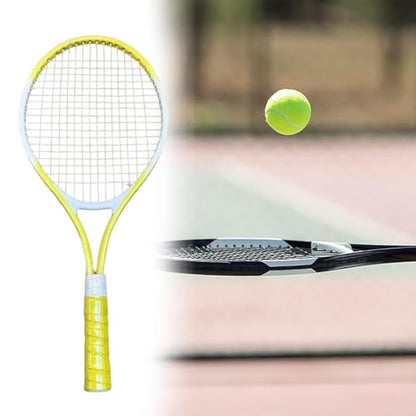 Tennis Racket, Tennis Equipment, Shockproof, Comfortable, Nylon Strings, Tennis Racket for Outdoor Leisure Game, Yellow