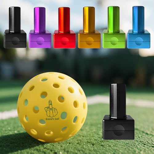 Pickleball Ball Stamp Personalized with Your Logo Text Reusable Pickleball Marker Perfect for Marking Your Pickleballs Pickleball Gift Pickle Accessories for Men and Women Pickleball Lovers (Black) - color: Black