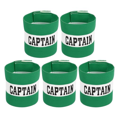 MECCANIXITY Soccer Captain Armband, Captain Arm Band for Soccer Elastic Captain C Arm Band Sport Captain Armbands for Football Team Training Youth & Adult - color: Green