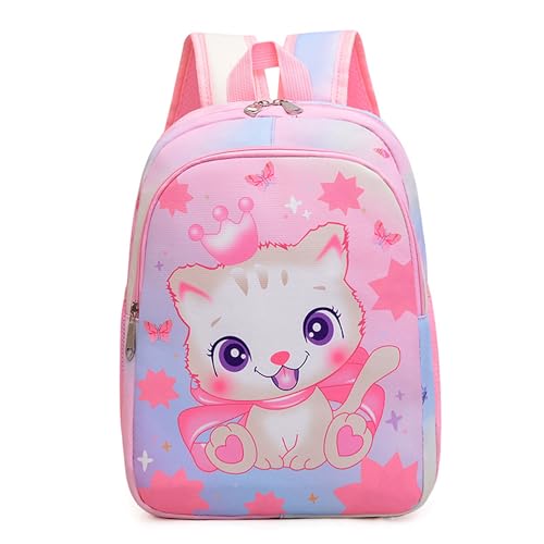 CHERUBIC Kids Toddler Cute Backpack Little Cartoon Travel Lightweight Bag Daypack For 3 Girls Boys (Cat Pink) - color: Cat Pink, size: Small-12"H