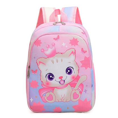 CHERUBIC Kids Toddler Cute Backpack Little Cartoon Travel Lightweight Bag Daypack For 3 Girls Boys (Cat Pink) - color: Cat Pink, size: Small-12"H