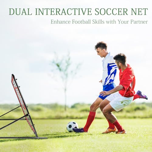 Soccer Rebounderr Net,Soccer Training Equipment for Backyard for Control, Passing Practice, Easy Setup - size: 3,7FT*3.7FT