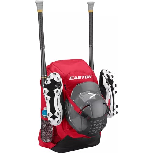Easton unisex-adult Walk-Off NX Backpack Equipment Bag |Baseball & Fastpitch Softball |Team Logo Panel|Multiple Colors - color: Red (Elite)