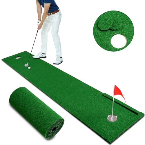 Putting Green Golf Putting Mat Non-Slip Professional Practice Trainning Mat for Indoor Outdoor - style: Putting Green-eva ball stop strip