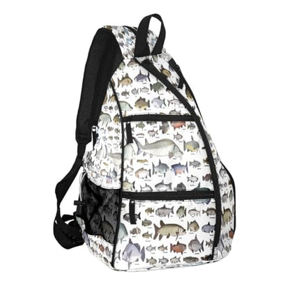 Pickleball Bag Sea Fish Pickle Ball Backpack for Women Men Premium Lightweight Crossbody Sling Bag Sports Backpack for Pickleball Paddle Tennis - color: Sea Fish