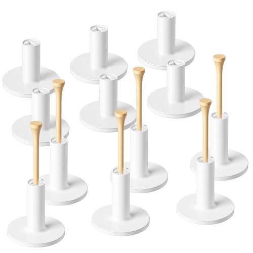 40 Pcs Rubber Golf Tees for Mats, Golf Tee Holder for Driving Range & Simulator, Unbreakable Golf Mat Tee - Golf Accessories for Indoor & Outdoor Practice, 2 Sizes Rubber Tees & 2 Sizes Tees