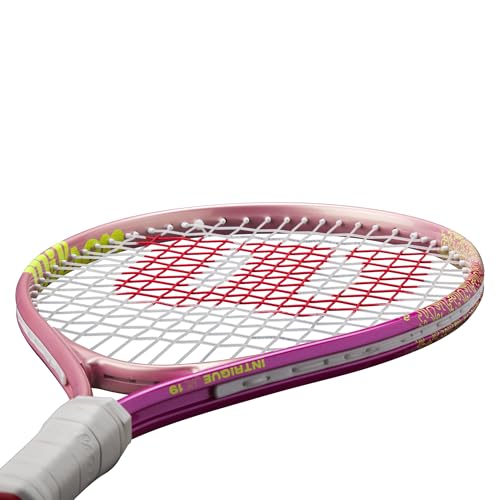 Wilson Intrigue Junior 19 Girls Tennis Racket Red/Yellow Strung 205g L