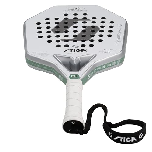 STIGA Padel Racket 1.3K LW Cybershape, Lightweight Racket for Intermediate & Junior Players for Fast-Paced Padel Play, Competition Approved