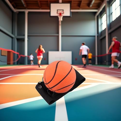 Reaction Training Ball with Adjustable Wrist Strap, Basketball Reflex Trainer, High-Elasticity Rubber, Agility Exercise Equipment