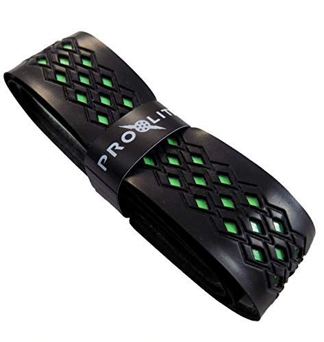 Prolite No-Sweat Diamond Grip for Pickleball Paddles, Racquetball, Squash, Platform Tennis, Badminton and More - color: Green Underlay