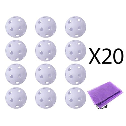 GSE Games & Sports Expert Practice Baseballs, Plastic Baseballs Training, Hollow Airflow Softballs for Pitching, Batting, Catching for All Skill Levels (Several Styles Available) - color: White, style: 240-PACK