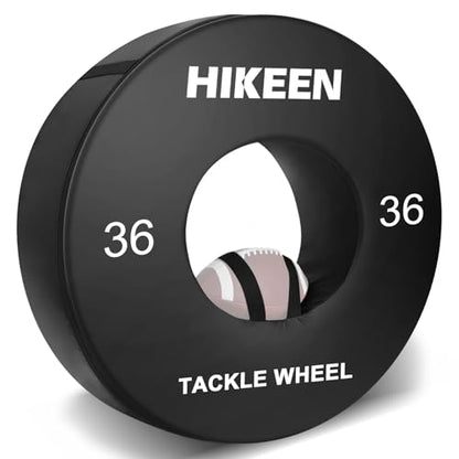 Hikeen Football Tackle Wheel Dummy Denser Softer Foam Tackling Dummies for Football Youth - Tackling Wheel with Straps (1PCS)