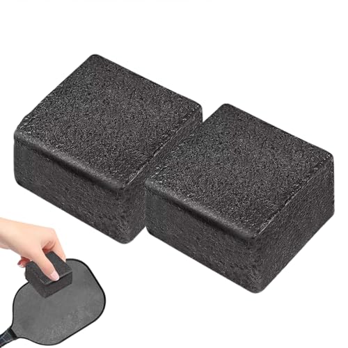 Carbon Fiber Paddle Cleaner - 5x5x2.5cm Racket Eraser, picklebal Paddle Eraser Dust Remover, Soft Rubber Dirt Racket Scrubber | Professional-Grade Paddles Maintenance Tool for picklebal and Table Te - color: A: Square