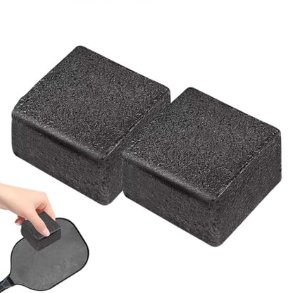 Carbon Fiber Paddle Cleaner - 5x5x2.5cm Racket Eraser, picklebal Paddle Eraser Dust Remover, Soft Rubber Dirt Racket Scrubber | Professional-Grade Paddles Maintenance Tool for picklebal and Table Te - color: A: Square
