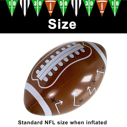 GiftExpress 12pc 16" Inflatable Footballs for Gameday and Party Favor, Sport Party Decorations, Super Fun Football Games Playbook - Playcall