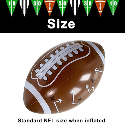 GiftExpress 12pc 16" Inflatable Footballs for Gameday and Party Favor, Sport Party Decorations, Super Fun Football Games Playbook - Playcall