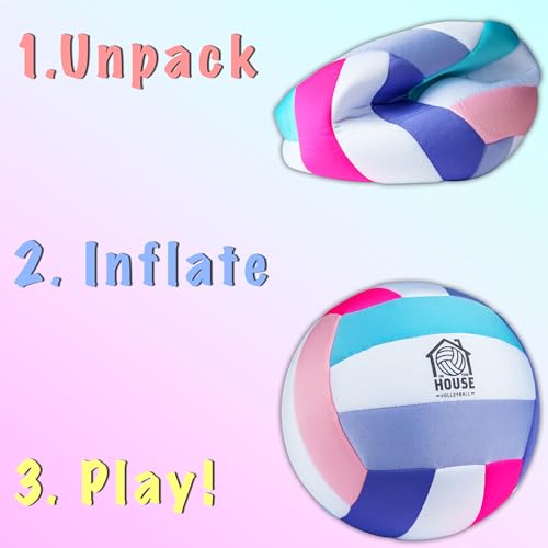 in The House Soft Indoor Volleyball for Boys & Girls (Ages 3+) – Realistic Feel - Training Ball for Indoor Play - Bring Vball Practice Home - Great Gift for Any Volleyball Player