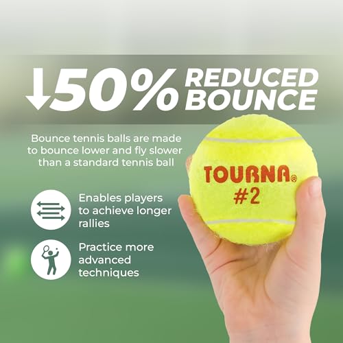 Tourna Orange Dot Low Compression Transition Tennis Balls - style: 18 Pack