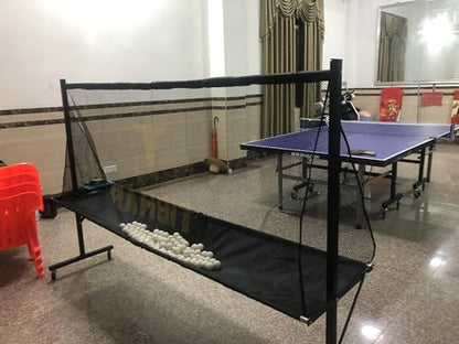 Adults & Kids Ping Pong Recycle Catcher Net, Movable Table Tennis Ball Collecting Net for Multi Ball Drills, Park School Club Gyms Training Auxiliary Organizer Net, Easy Set Up