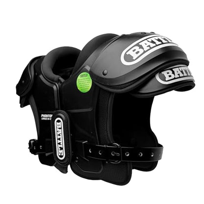Battle Sports Phantom Football Shoulder Pads, Youth Size, Lightweight Design with Impact Protection - size: Youth Extra Small