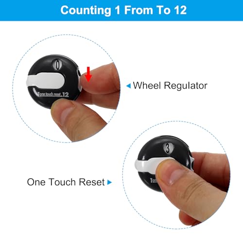 PATIKIL Golf Score Counter Mini Golf Shot Stroke Attachment Counter Clicker Clip - color: Black White