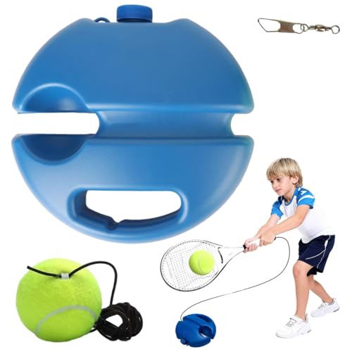 Tennis Buddy, Tennis Trainer, Solo Practice Rebound Ball with Weighted Base, PortableTennis Training Equipment for Beginners, Backyard Training Aid, Self Return Practice Tool - color: 1 base 1 tennis ball