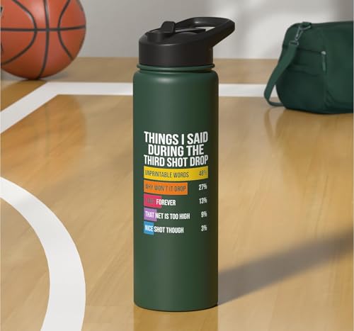 Things I Said During The Third Shot Drop Chart Stainless Steel Insulated Water Bottle - color: Dark Green