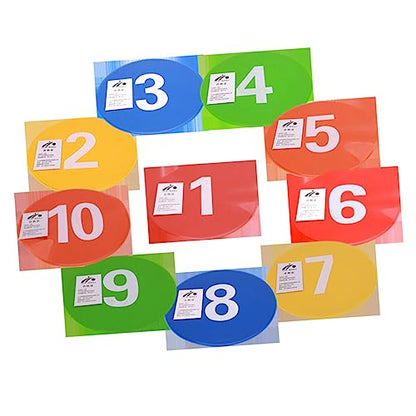 10Pcs Reusable Soccer Training Markers Durable Roadblock Plates for Sports for Agility Drills and Gym Class Activities
