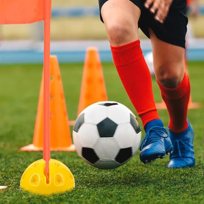 Baluue Soccer Training Poles Pack Plastic Abs Stability Safety for Agility Training