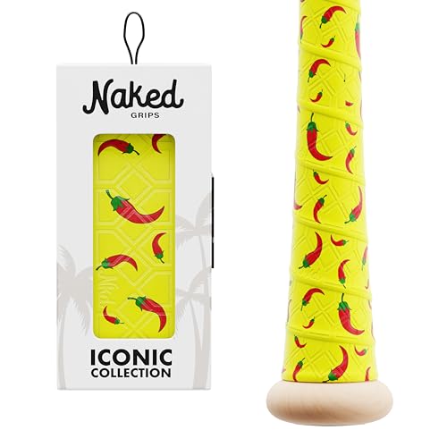Naked Grips Iconic Collection | 1mm Baseball & Softball Bat Grips - color: Hot Pepper