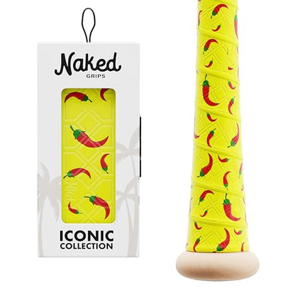 Naked Grips Iconic Collection | 1mm Baseball & Softball Bat Grips - color: Hot Pepper