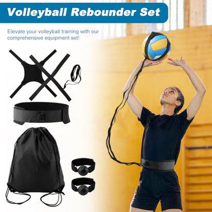 Volleyball Training Equipment Aid, Volleyball Rebounder Trainer Kit, Solo Practice Trainer for Serving Setting Spiking and Arm Swing, Volley-ball Gifts for Teen Girls & Boys