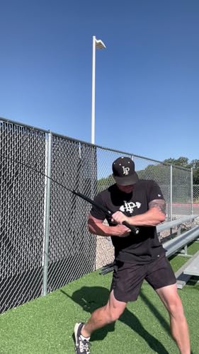 Power Swing Original Swing Strength Training Bat. Baseball Softball Cricket Training Bat, 1 Attachment Point. 5 Adjustable Resistance Bands, Build Bat Speed & Power At Home, Training All Ages